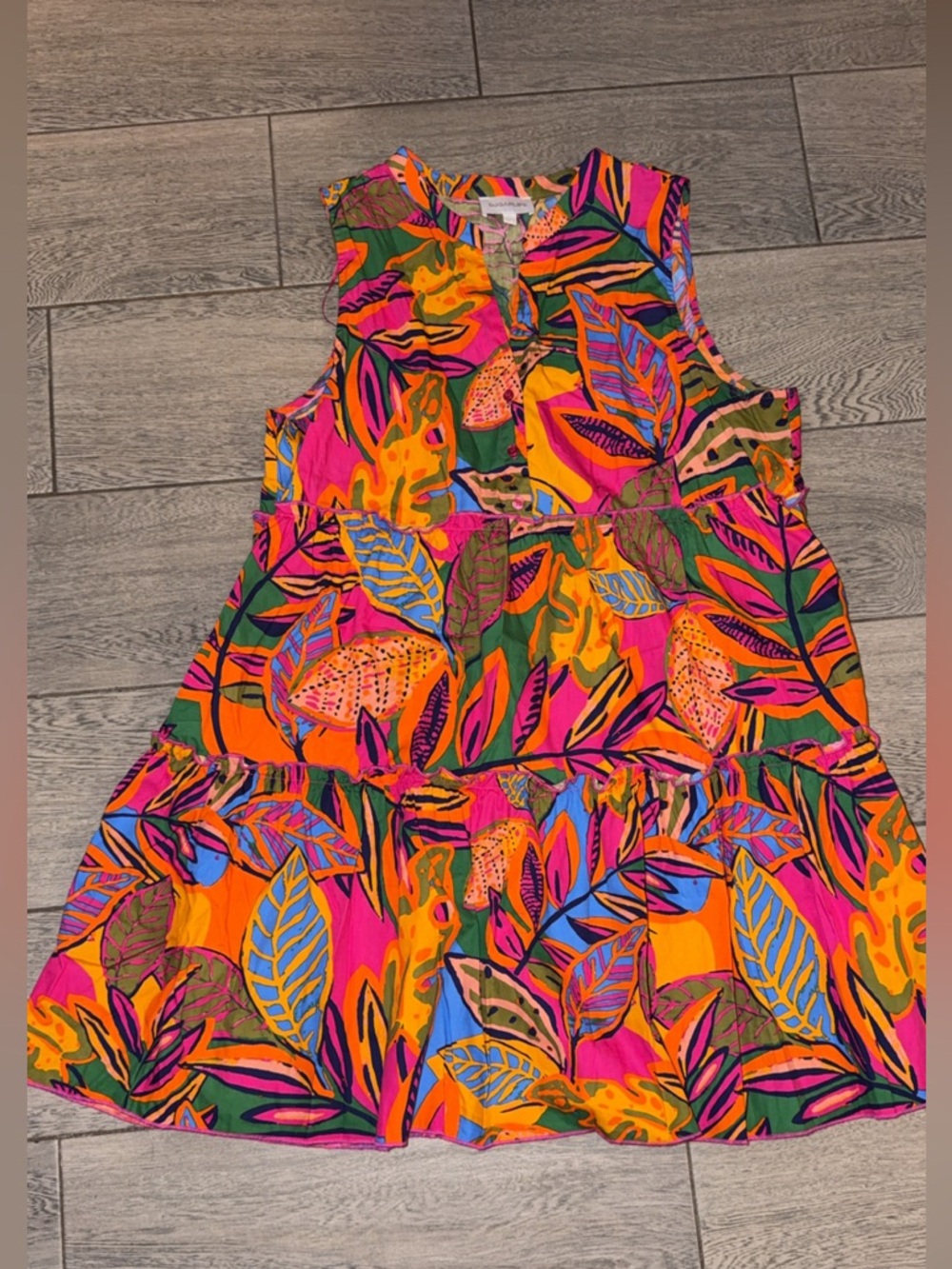 Sugar Lips Milana Adrina Shift Tiered Mini Dress #V00 - Picture 4 of 7
